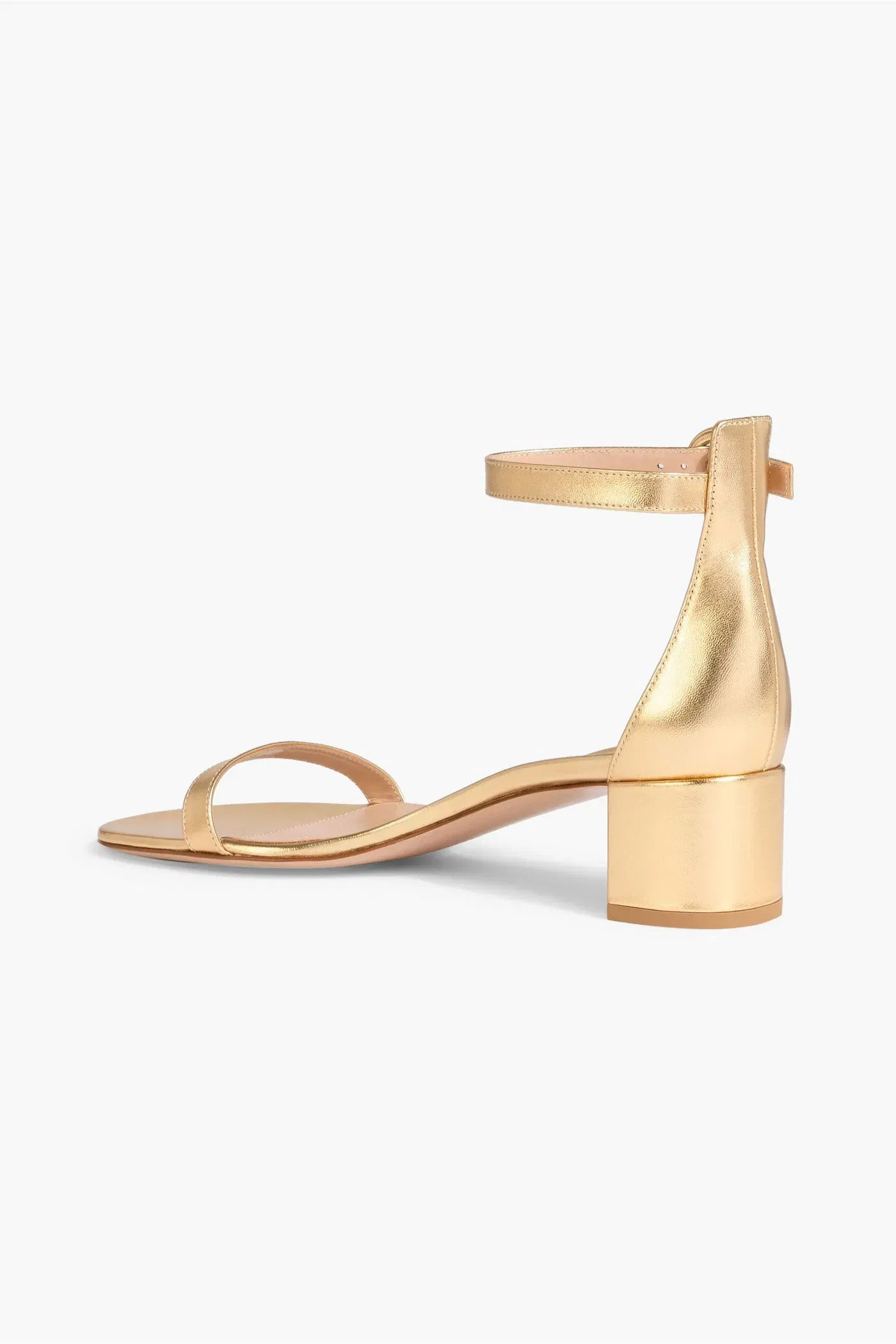 Gianvito Rossi Gaeta 45 Metallic Leather Sandals Gold Women's