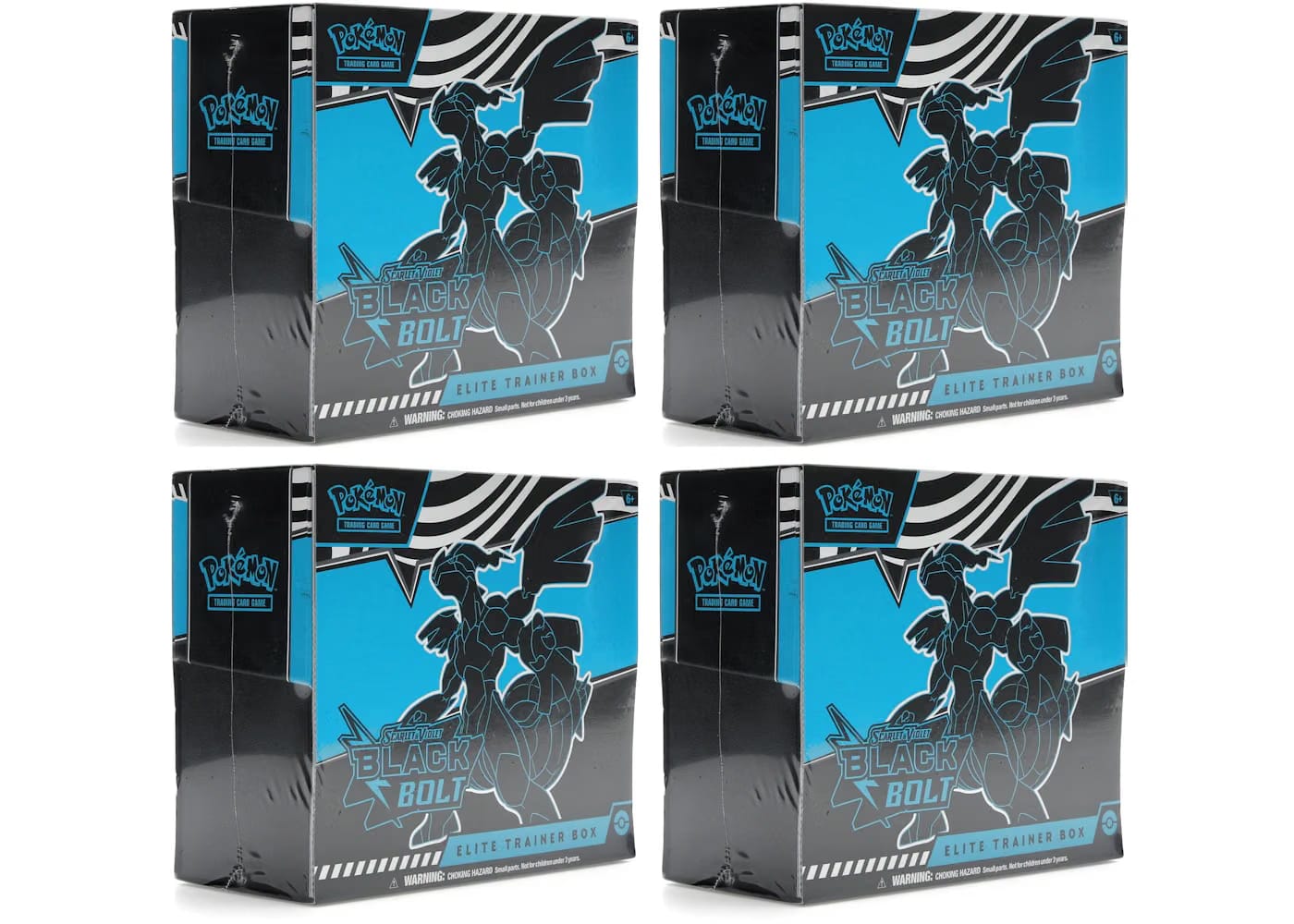 2025 Pokemon Scarlet & Violet Black Bolt Elite Trainer Box 4X Lot