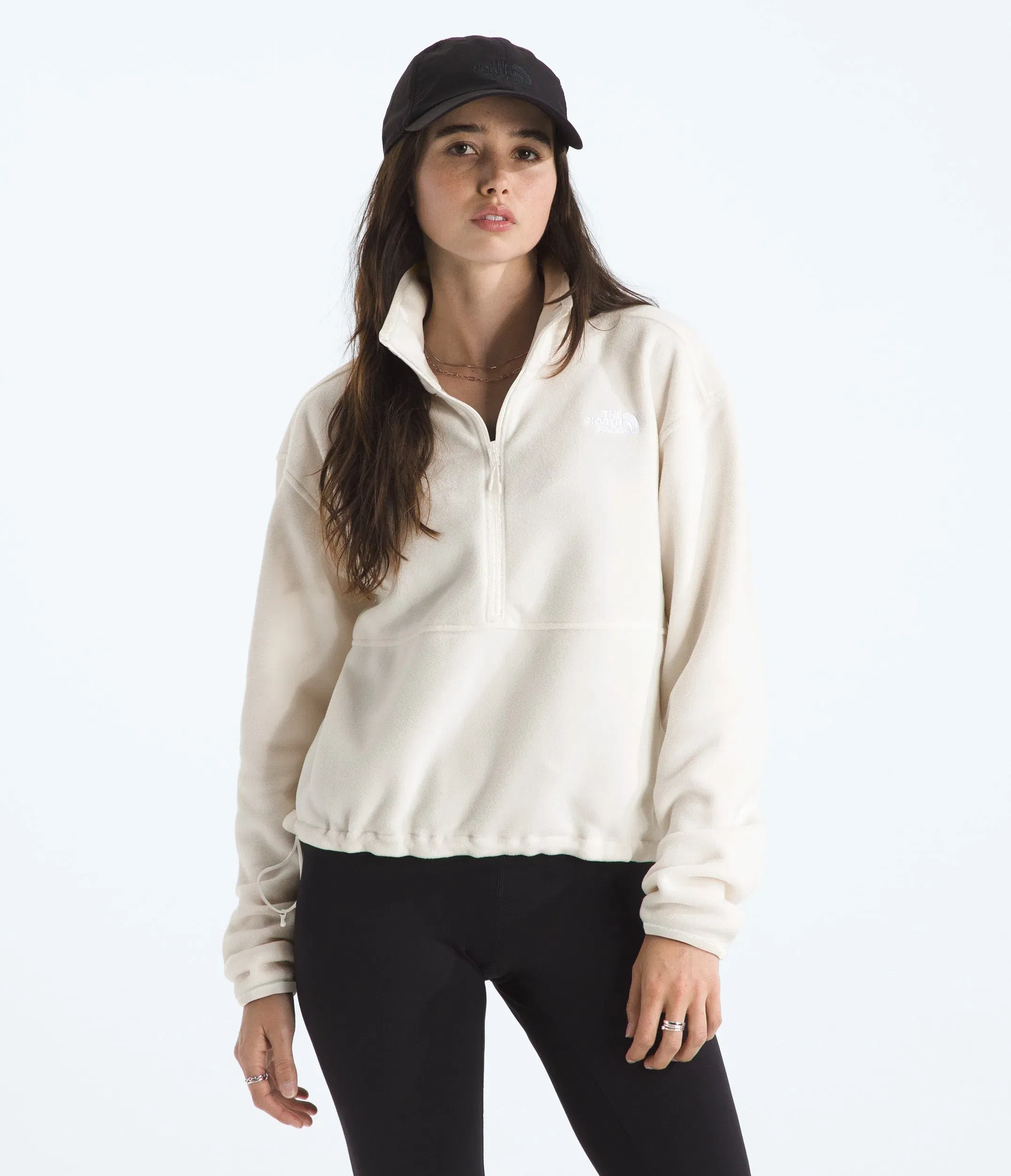The North Face Women’s Glacier Fleece ½-Zip Short Jacket White Dune