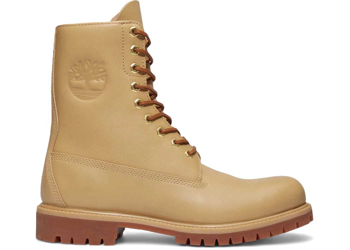 Timberland 8 Premium Waterproof Boot Founders Collection Beige Full-Grain