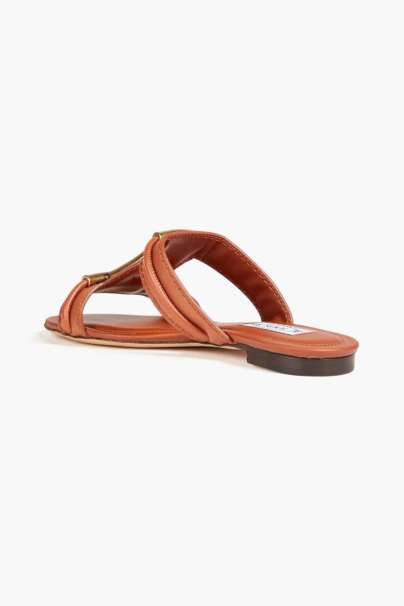 Tod's Double T Leather Sandals Tan Women's
