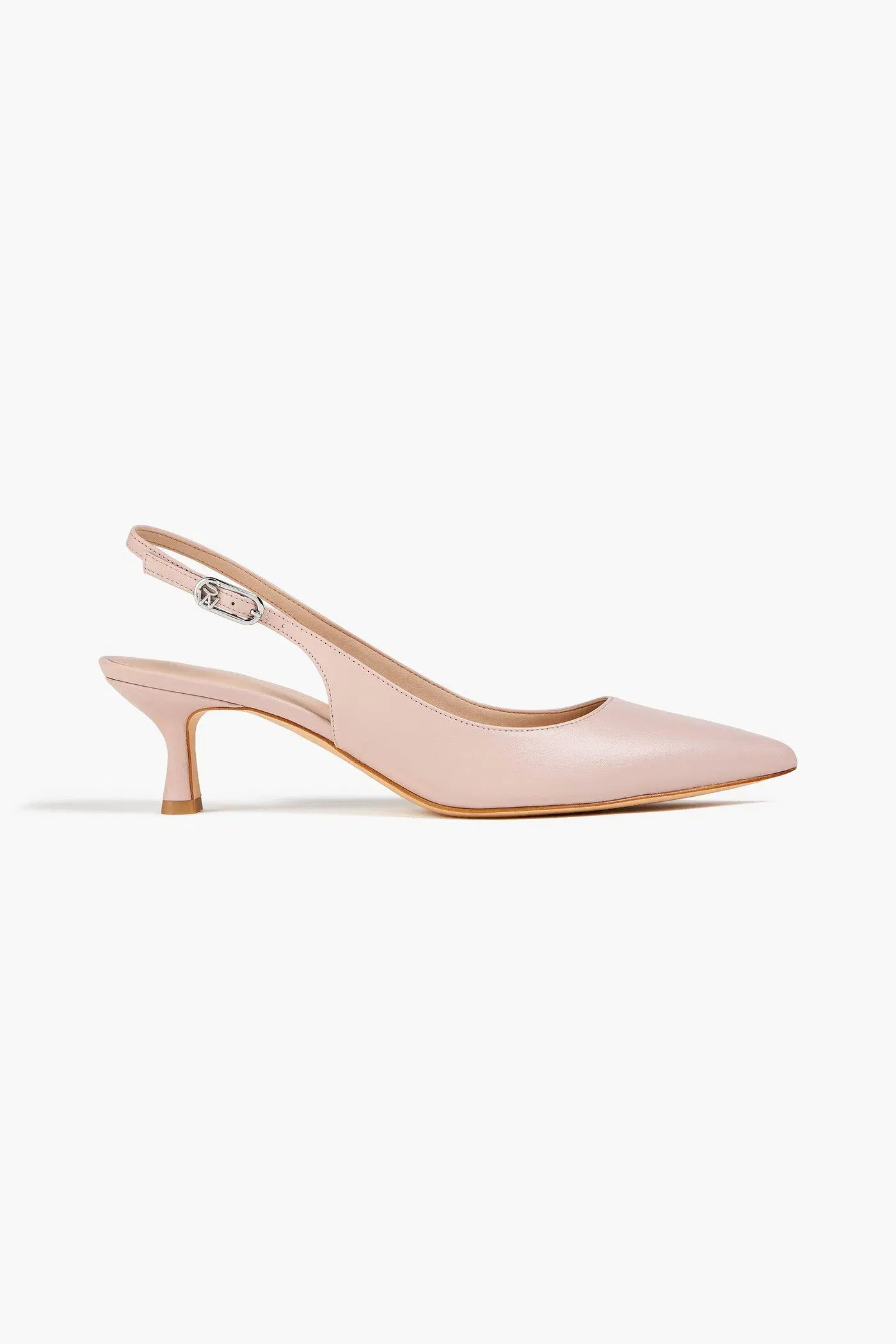 Stuart Weitzman Isla 50 Leather Slingback Pumps Pastel Pink Women's
