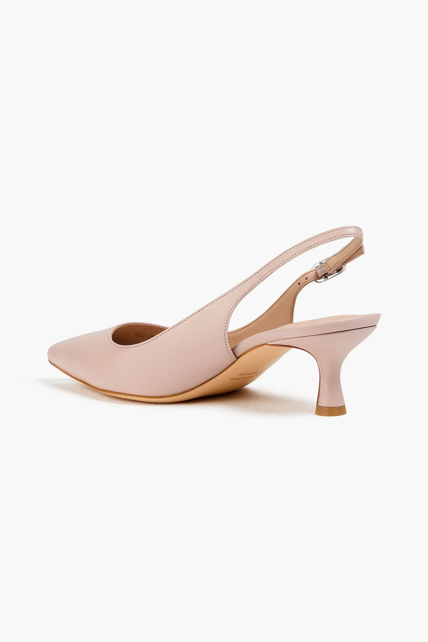 Stuart Weitzman Isla 50 Leather Slingback Pumps Pastel Pink Women's