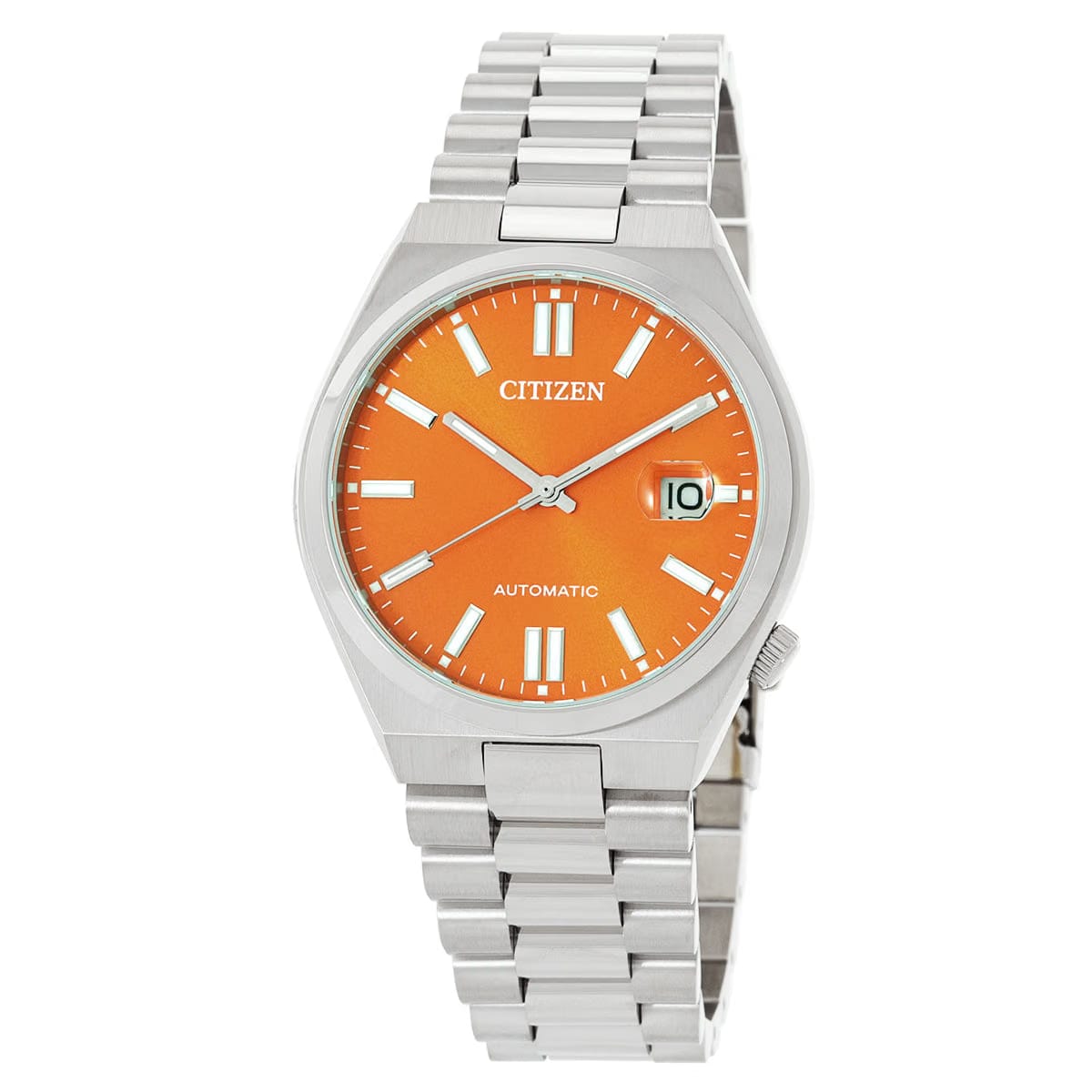 Citizen Tsuyosa Men Automatic Orange Dial Analog Stainless Steel Nj0151-88Z