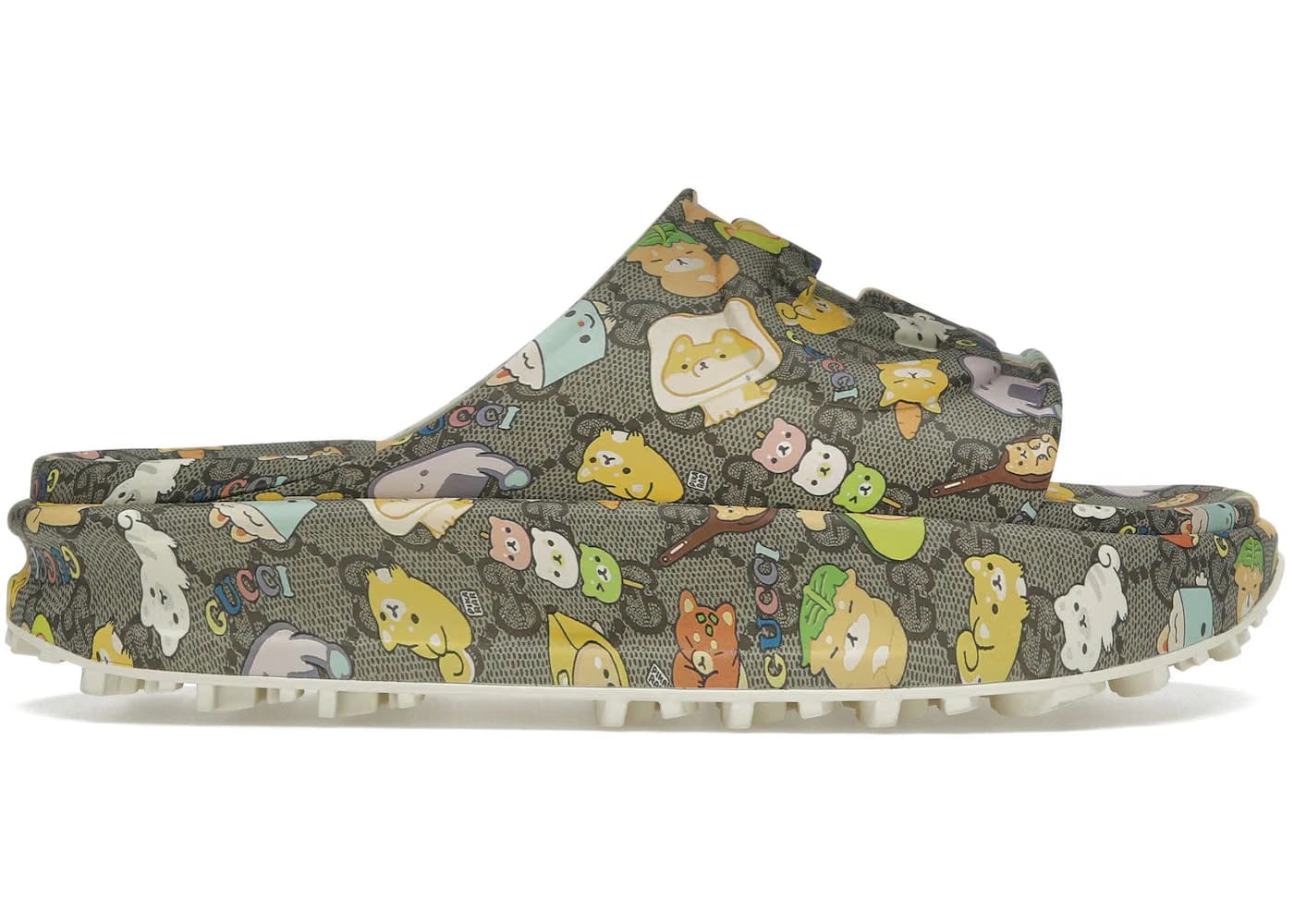 Gucci Slide Sandal Pikarar Gg Animal Print