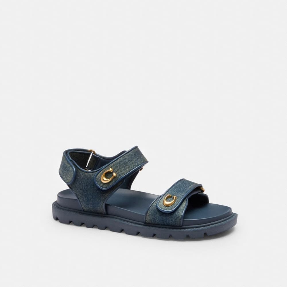 Brynn Sandal In Loved Denim