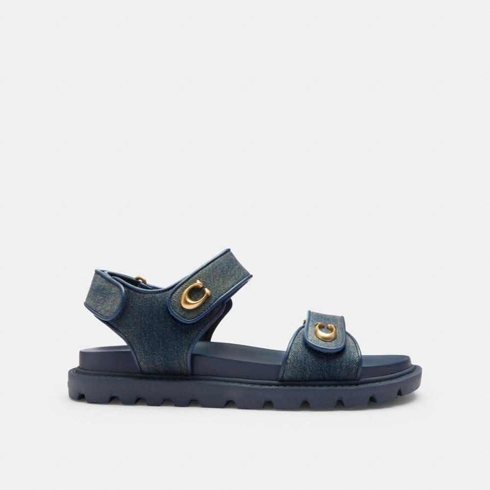 Brynn Sandal In Loved Denim