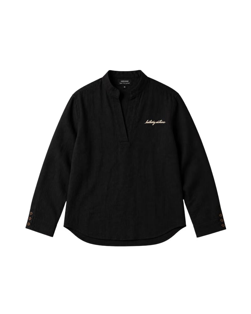LA PIEGA NERO LINEN SHIRT - BLACK