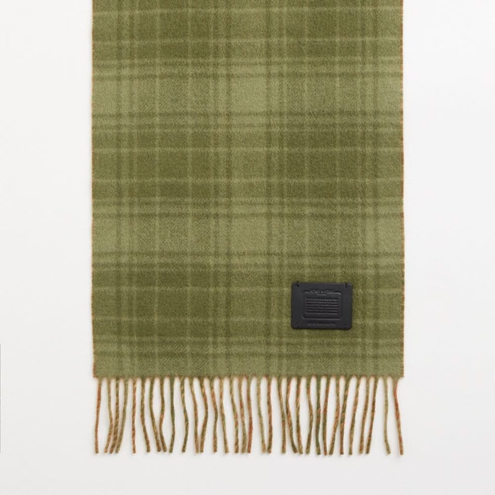 Restored Double Plaid Print Muffler