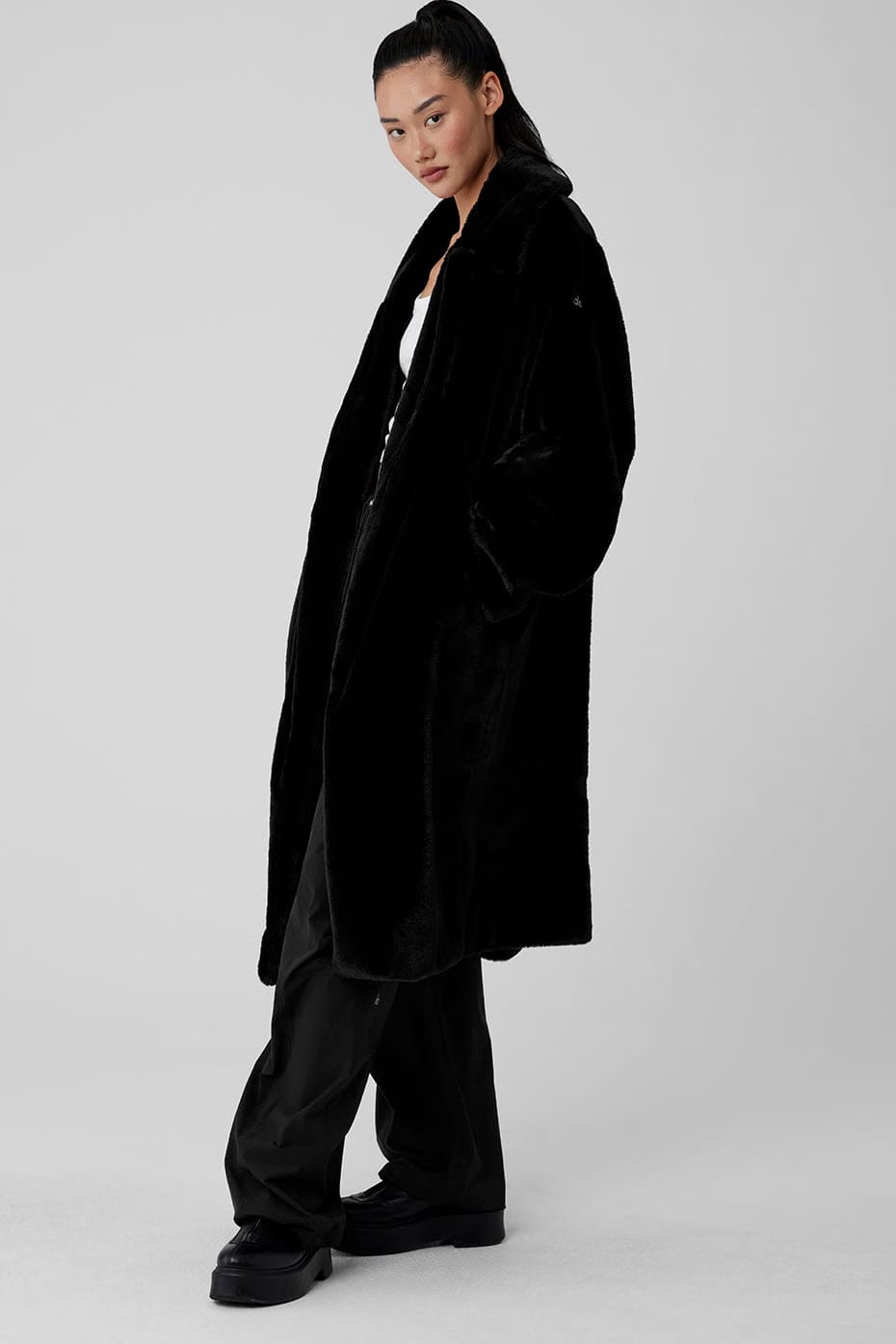 Oversized Faux Fur Trench