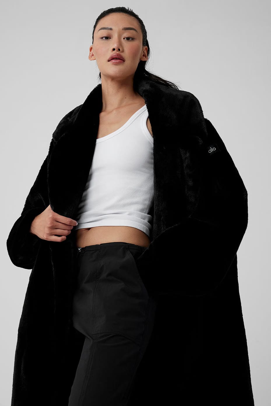 Oversized Faux Fur Trench