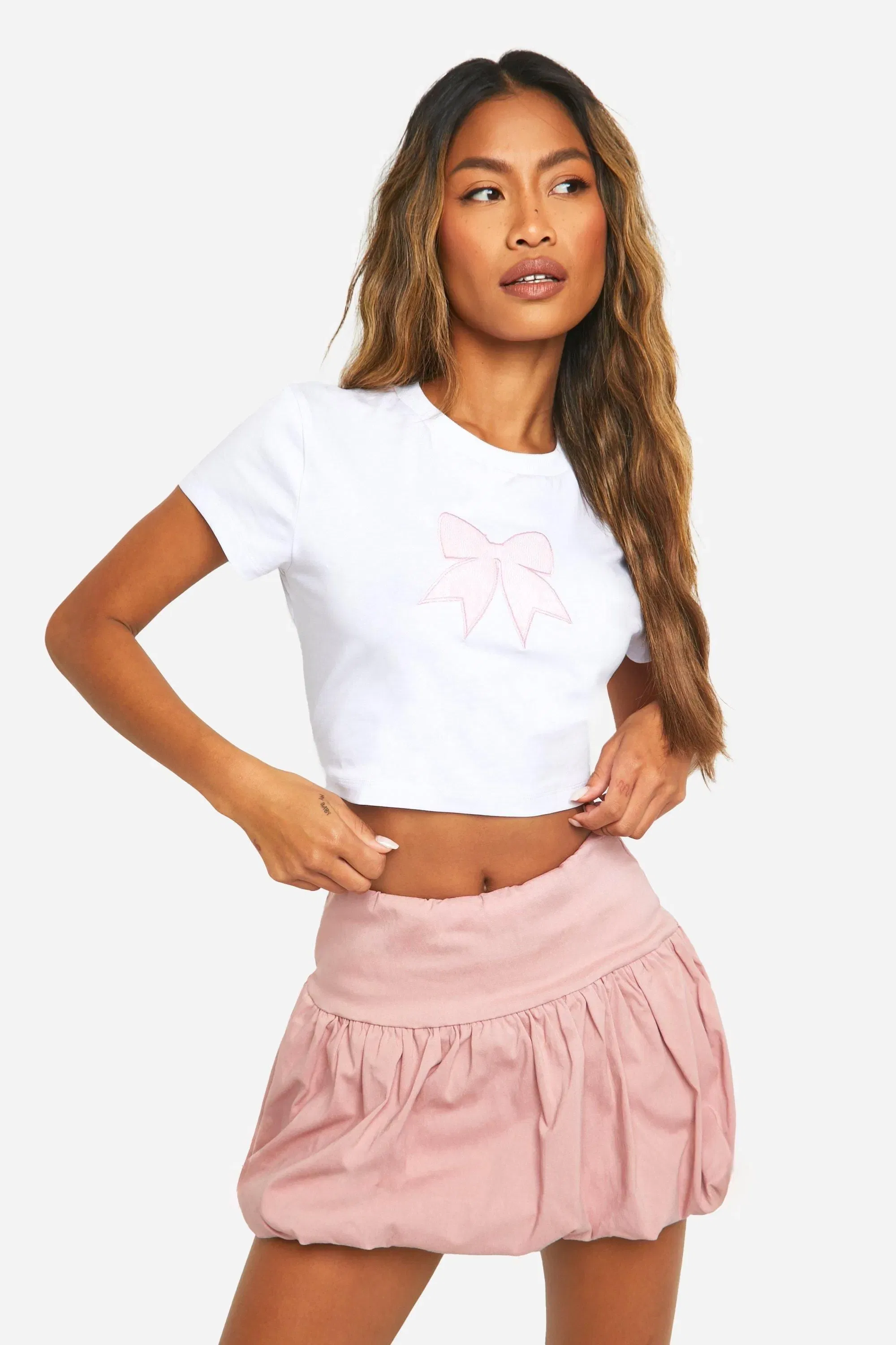 Bengaline Bubble Puffball Mini Skirt