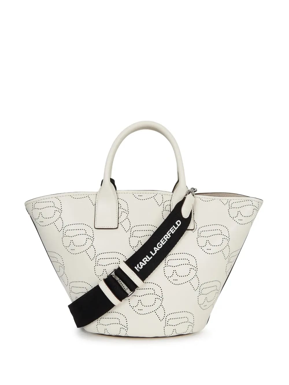 Ikon perforated leather tote bag