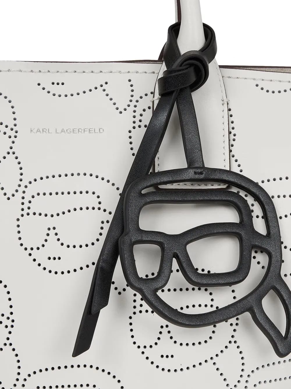 Ikon perforated leather tote bag