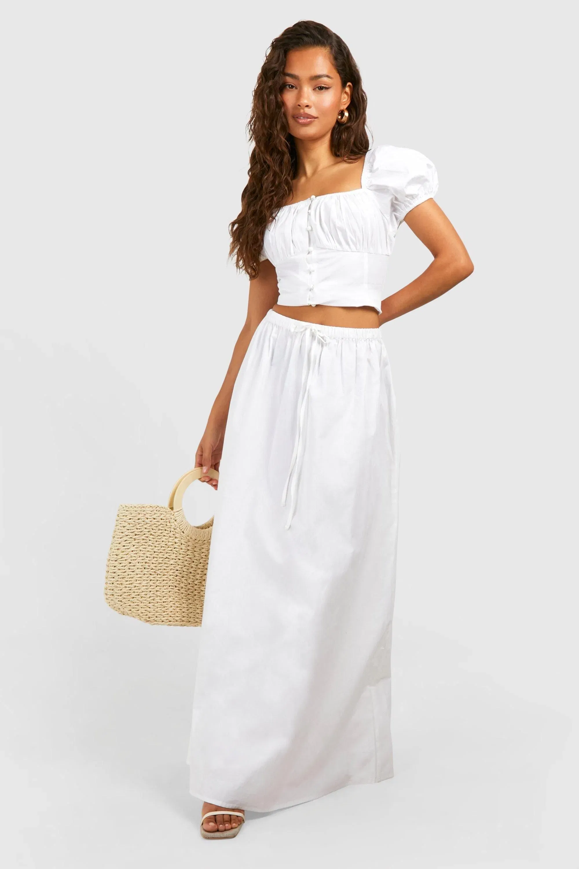 Poplin Full Maxi Skirt