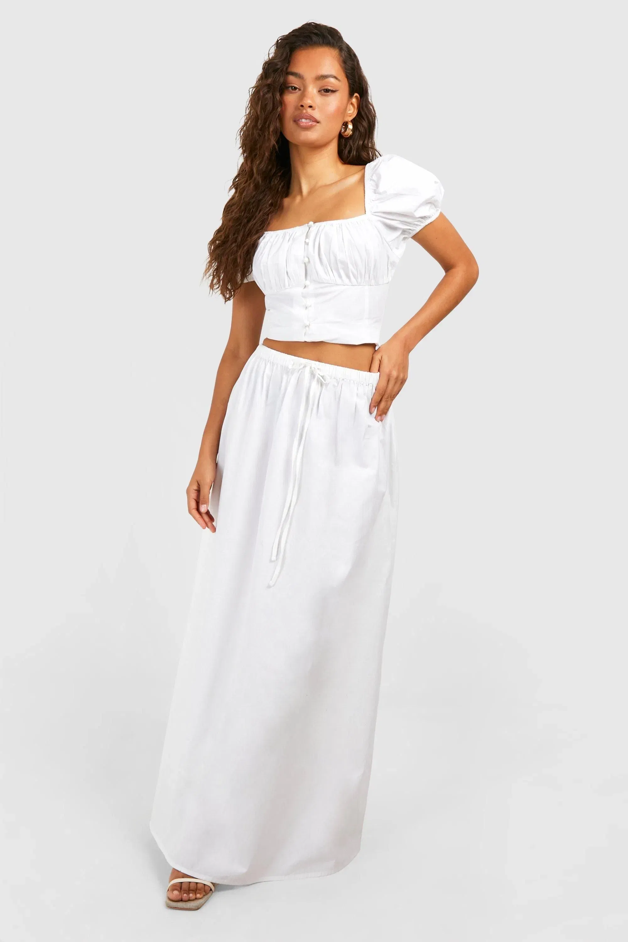 Poplin Full Maxi Skirt