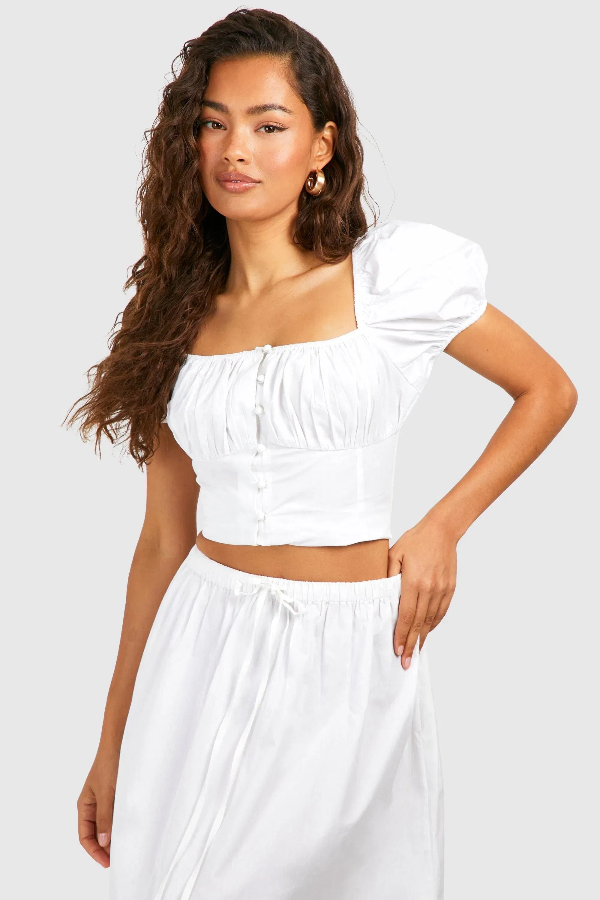 Poplin Full Maxi Skirt
