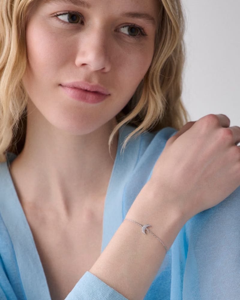You're A Gem Pave Moon Bracelet