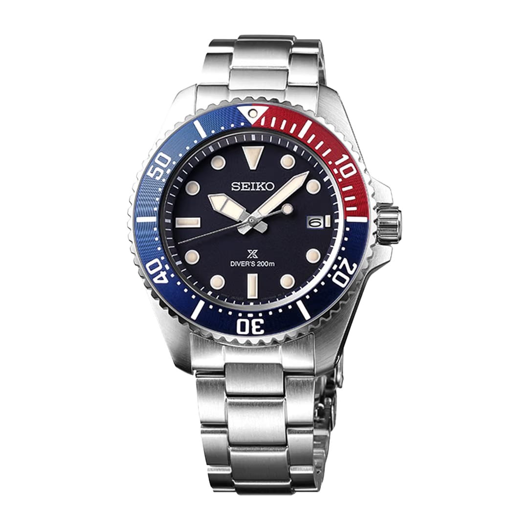 Seiko Prospex Solar DiverS In Blue-Red-Blue - Blue - SNE595P1