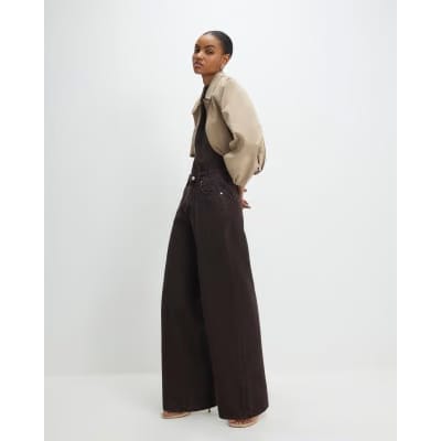 Brown High Waisted Baggy Jeans