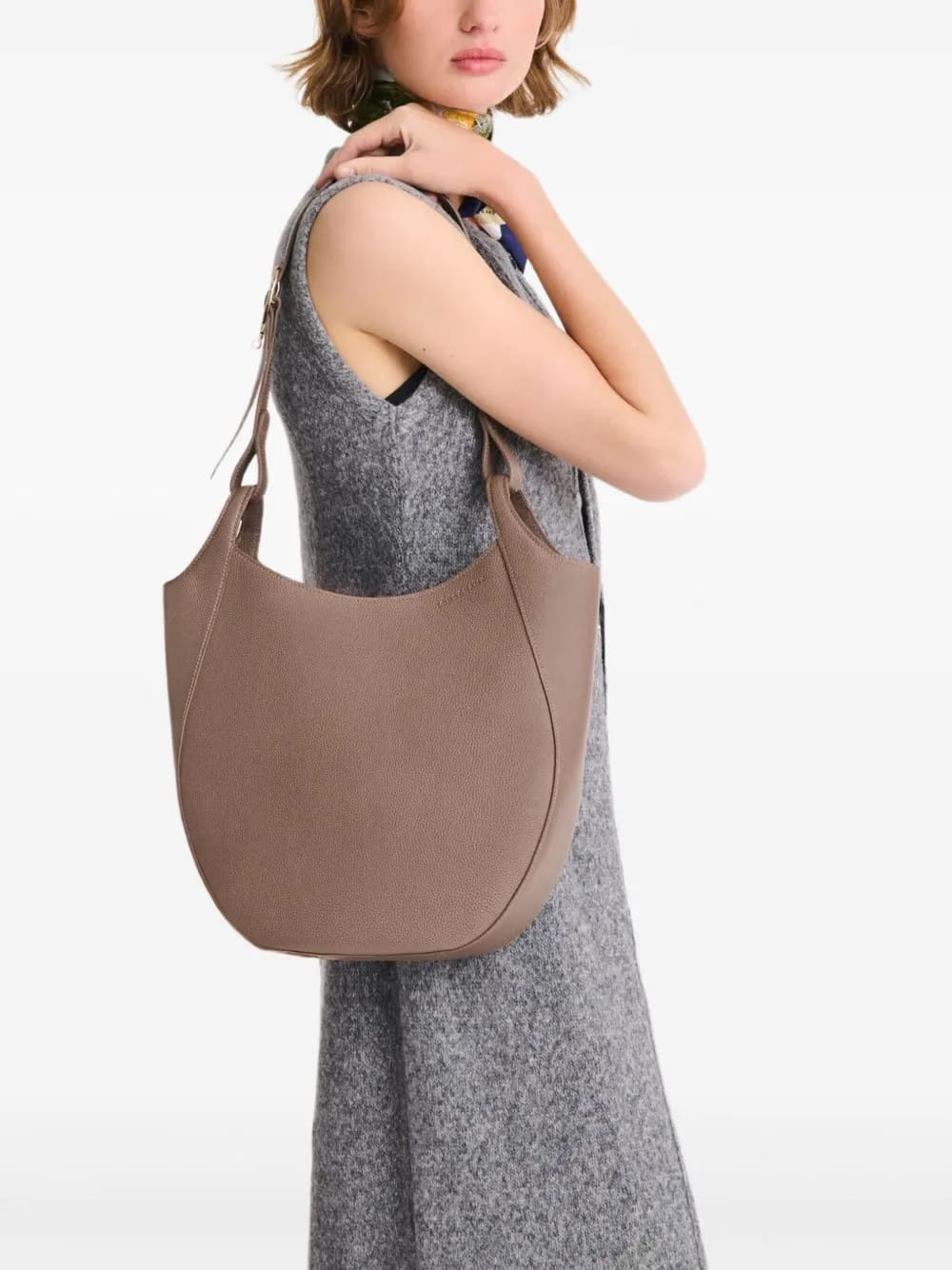 Le Foulonné Hobo L leather shoulder bag