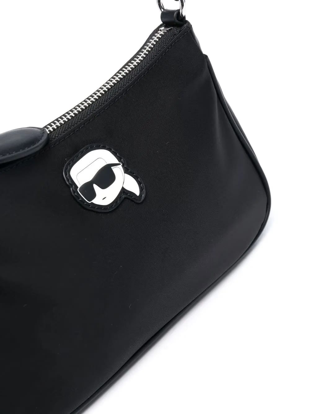 Ikon appliqué-detail shoulder bag