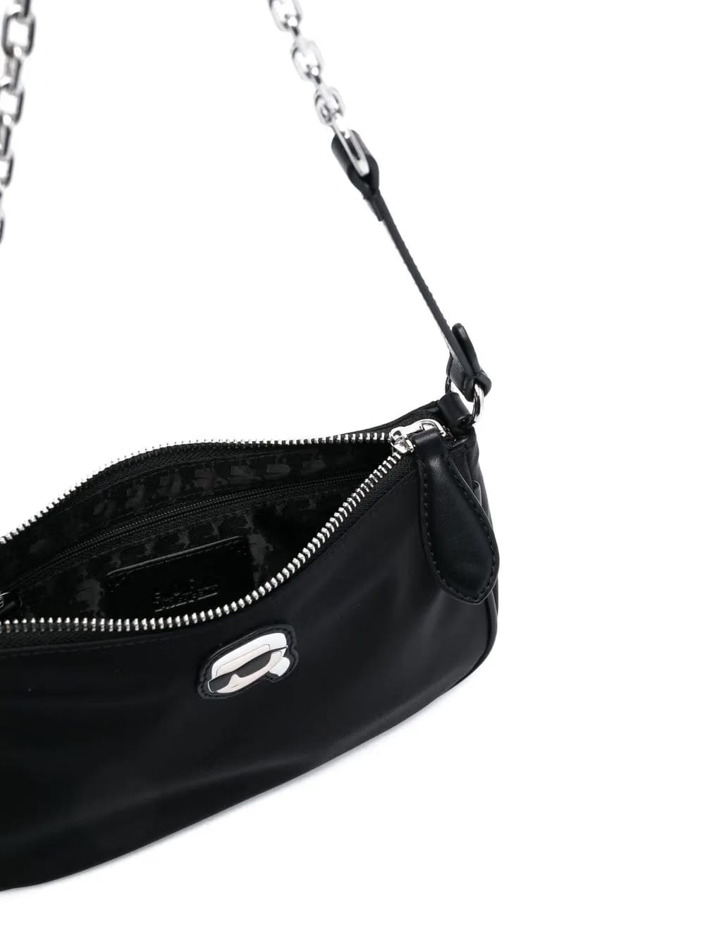 Ikon appliqué-detail shoulder bag