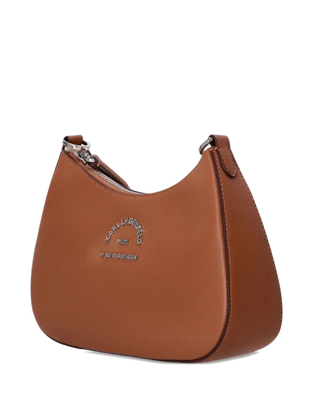 logo lettering leather shoulder bag