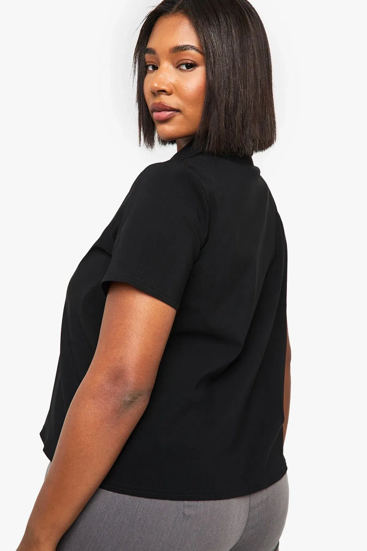 Plus Bengaline Collared Button down Top