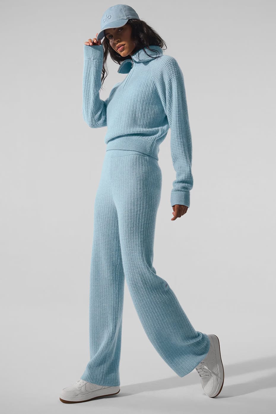 Cashmere Plush Waffle 1/4 Zip Pullover