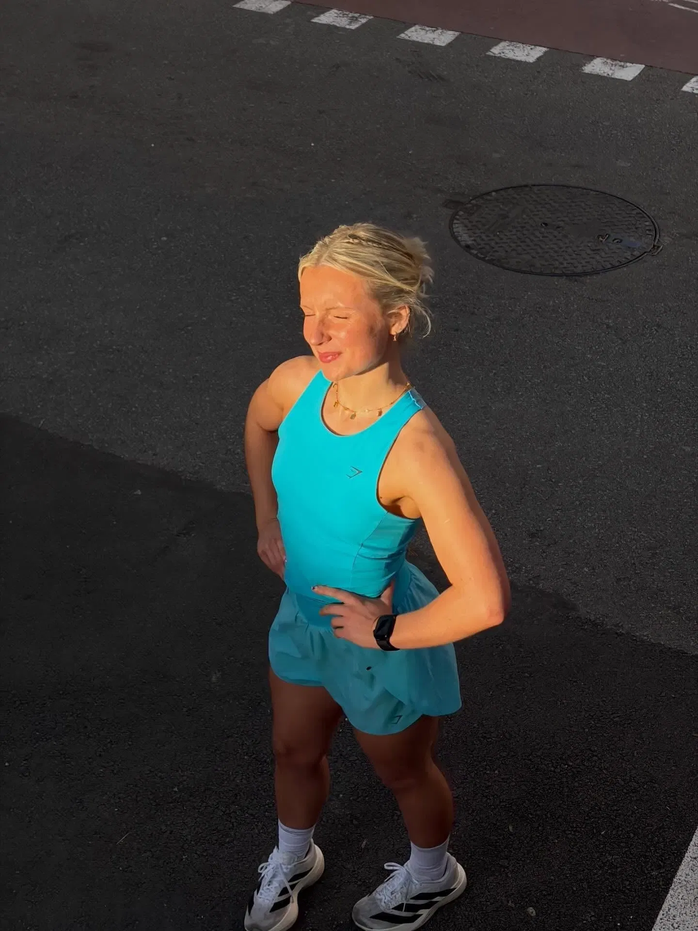 Gymshark Running Elite Bodyfit Tank - Brand Blue