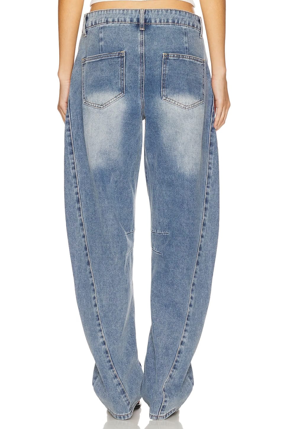 superdown x Emma Rose Patsy Jean in Mid Blue Wash