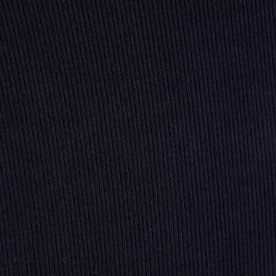 Navy High Waisted Ribbed Flare Leggings