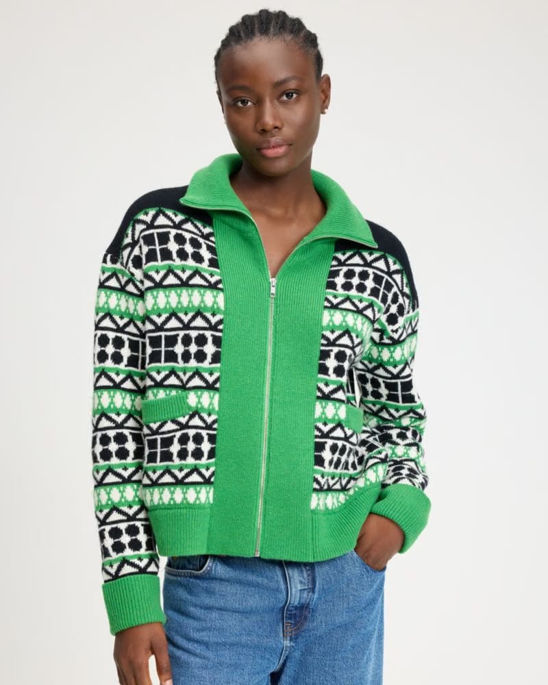 Noel Fair Isle Zip-up Sweater