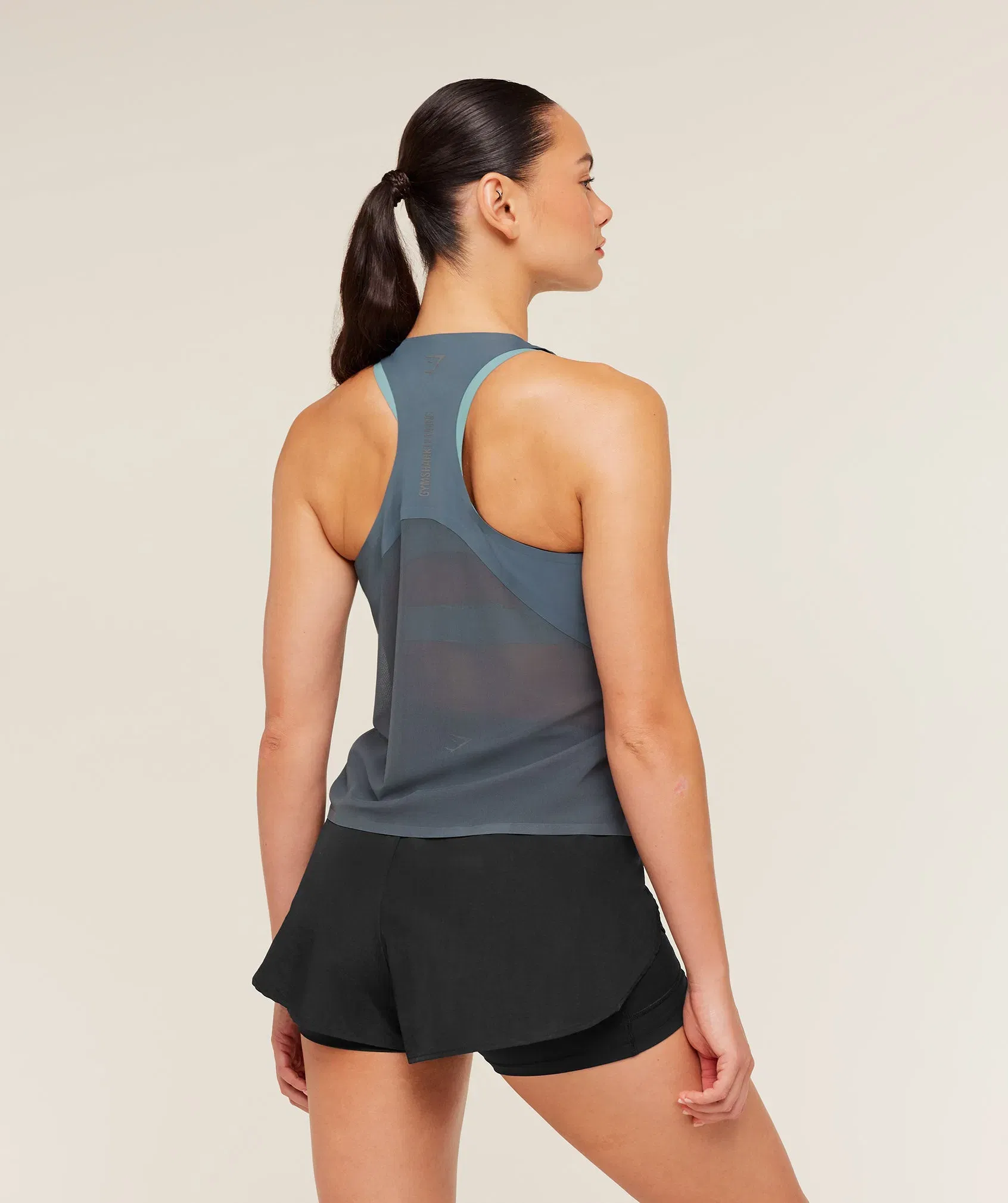 Gymshark Running Elite Loose Fit Tank - Titanium Blue