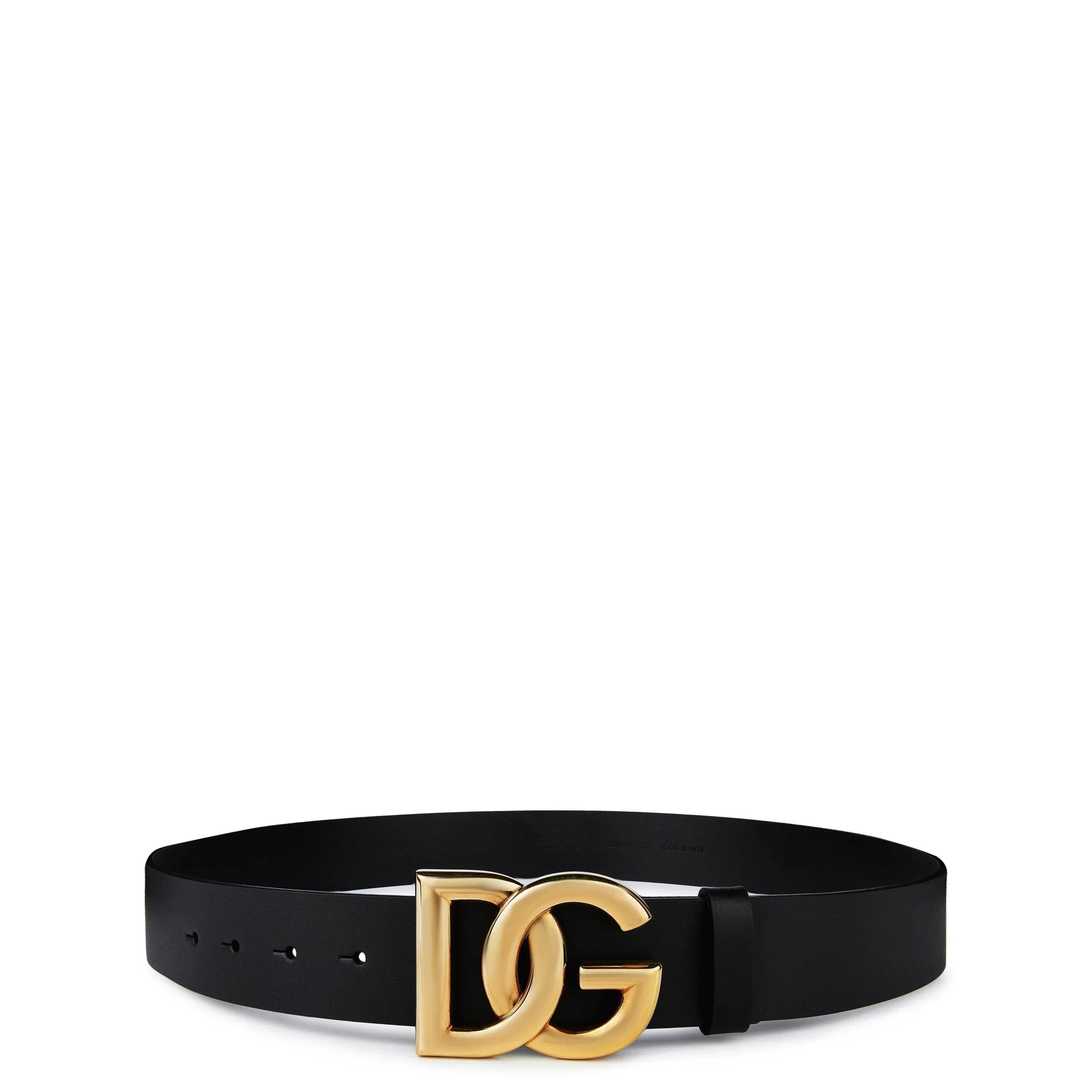 Interlock Logo Leather Buckle Belt, 40mm