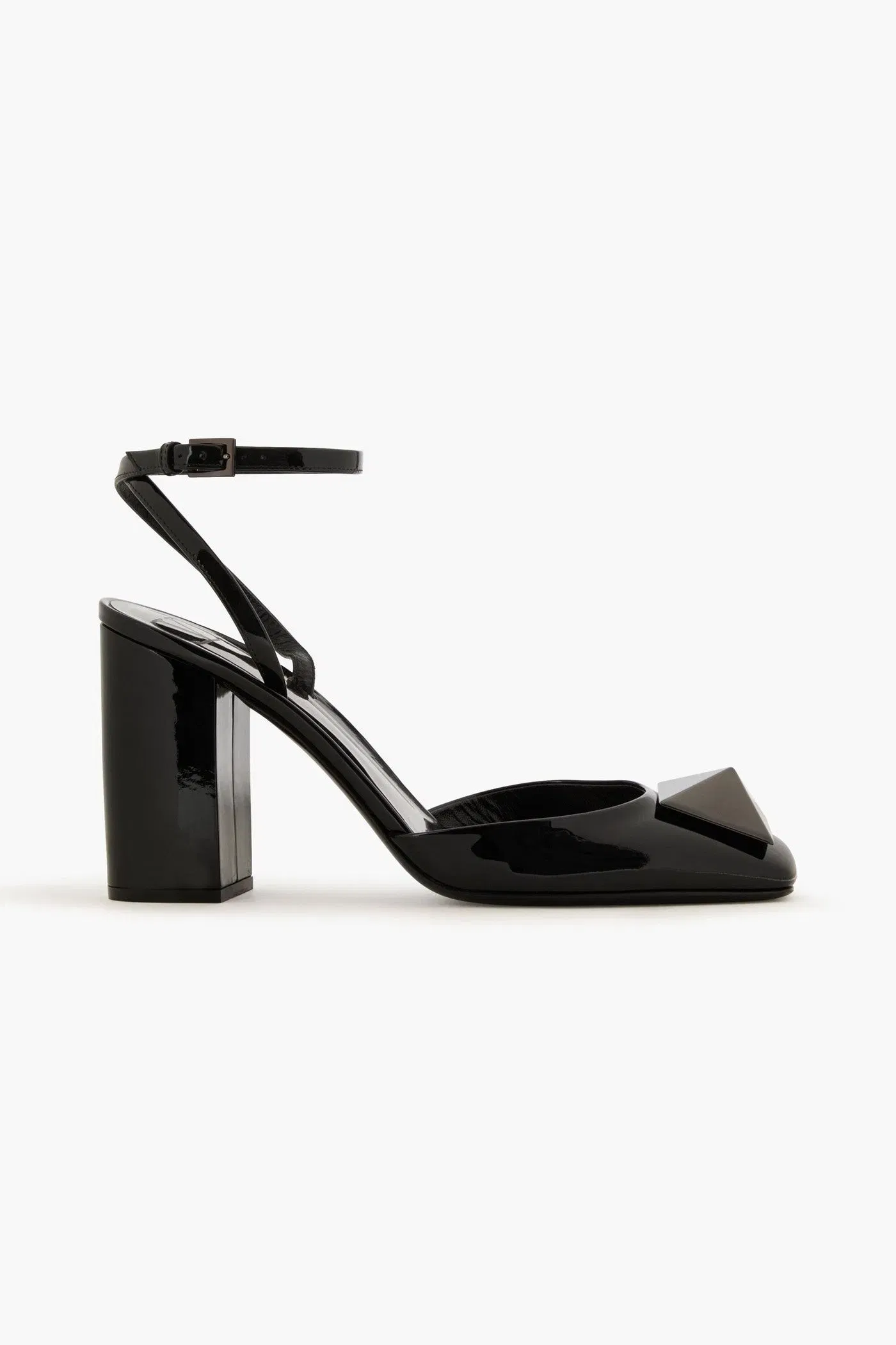 Valentino Garavani One Stud Patent-Leather Pumps Black Women's