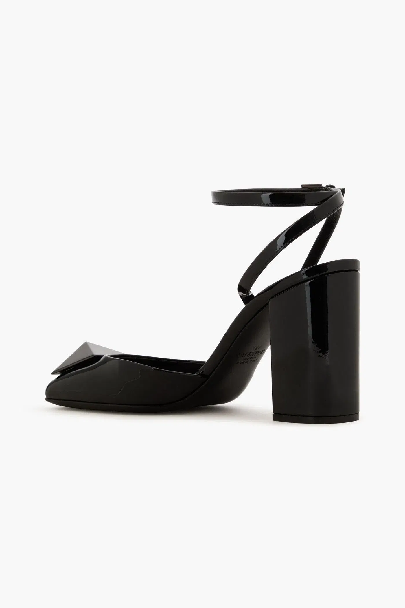 Valentino Garavani One Stud Patent-Leather Pumps Black Women's