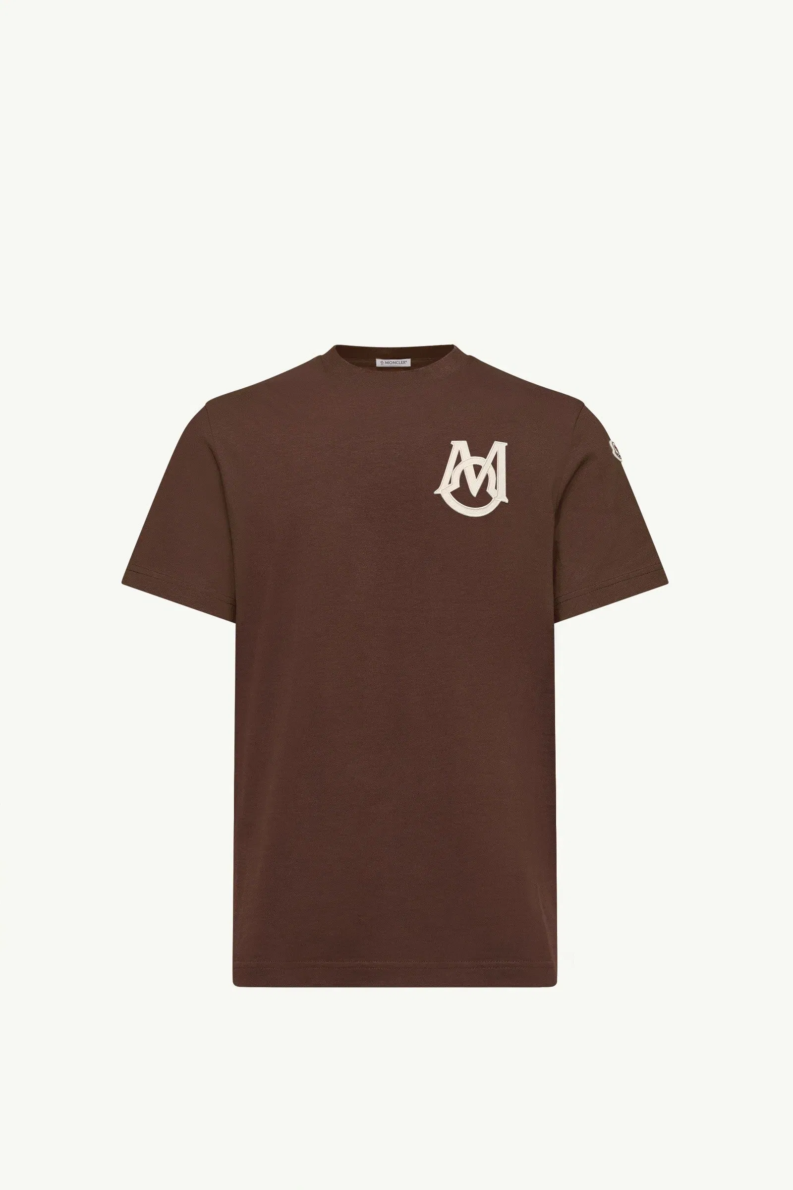Moncler Monogram Cotton T-Shirt Burgundy Burgundy