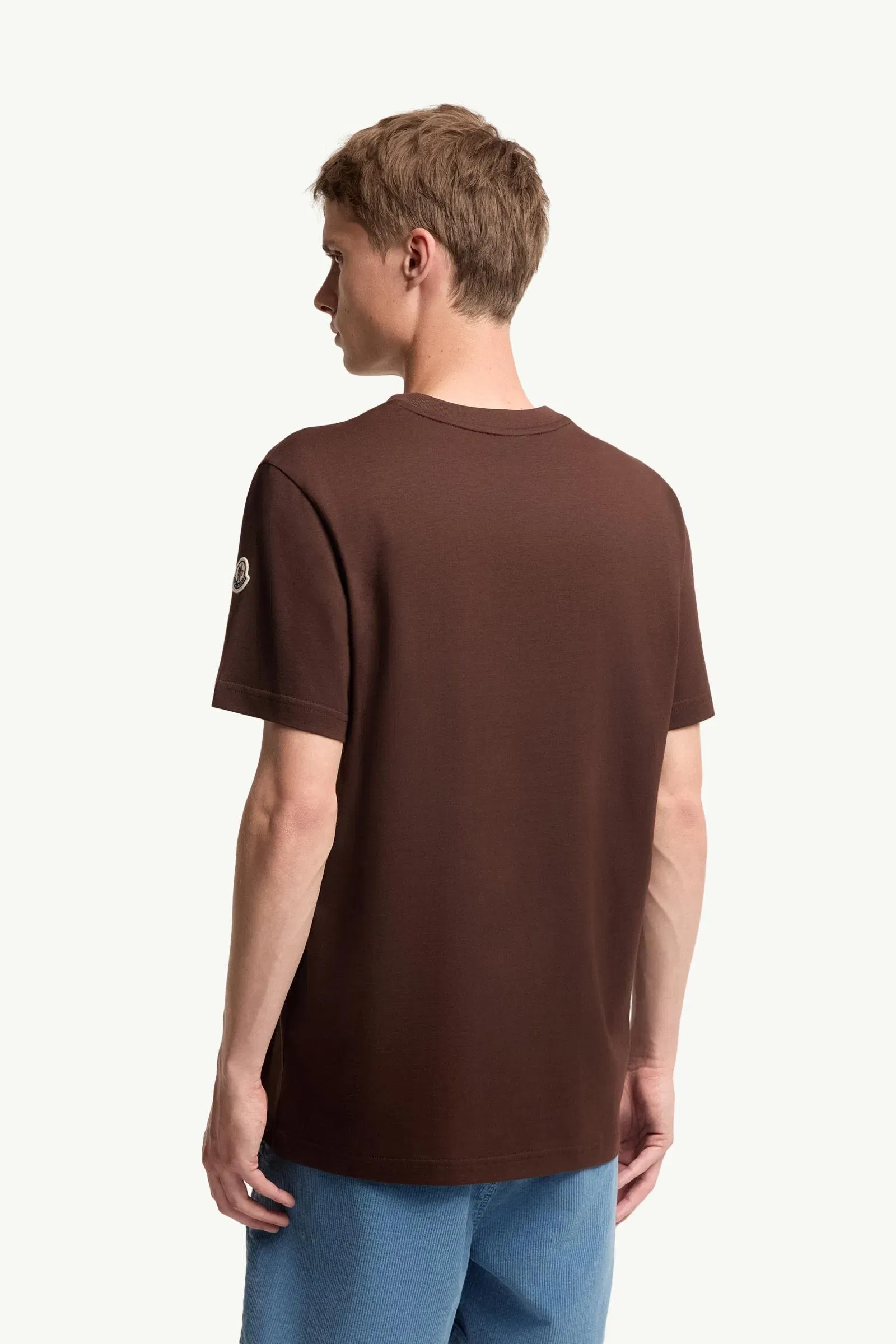 Moncler Monogram Cotton T-Shirt Burgundy Burgundy