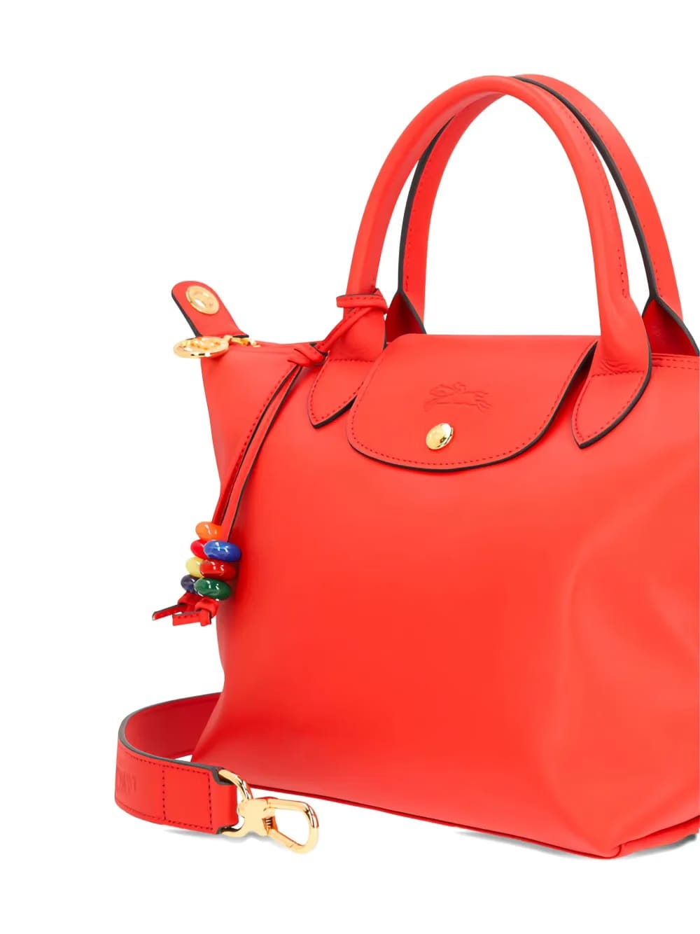 Pliage beaded-charm tote bag