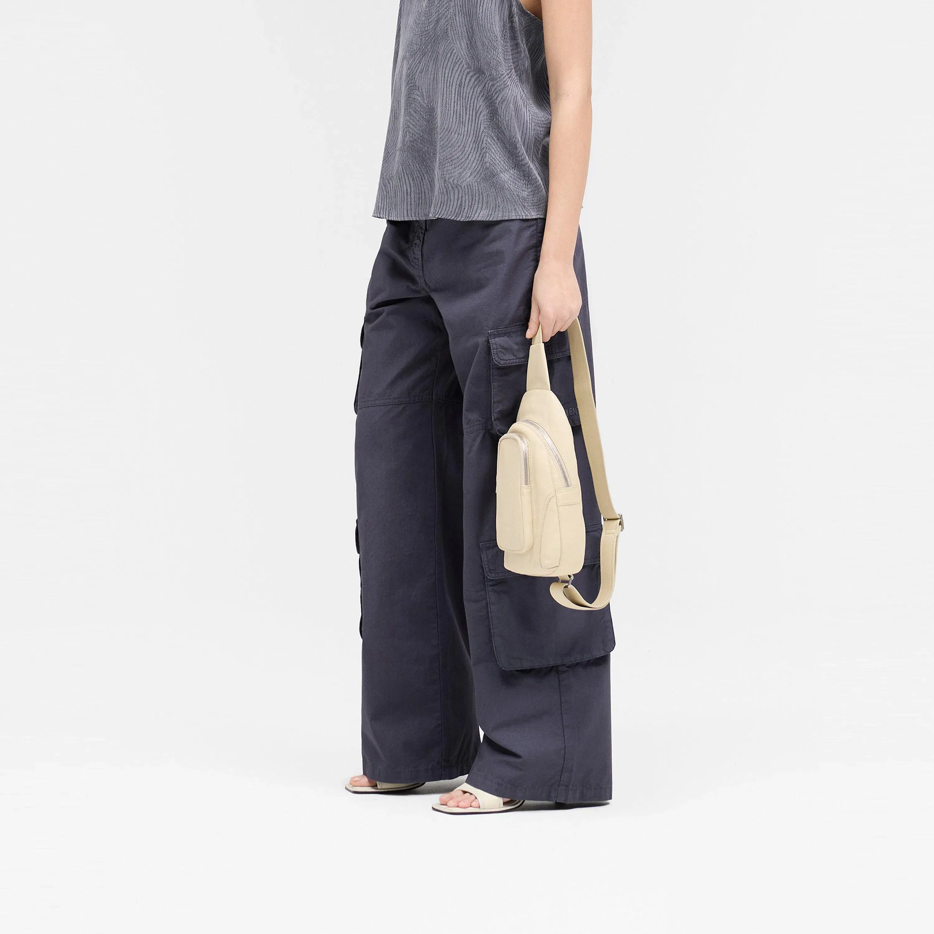 Fender Wide Leg Cotton Cargo Trousers
