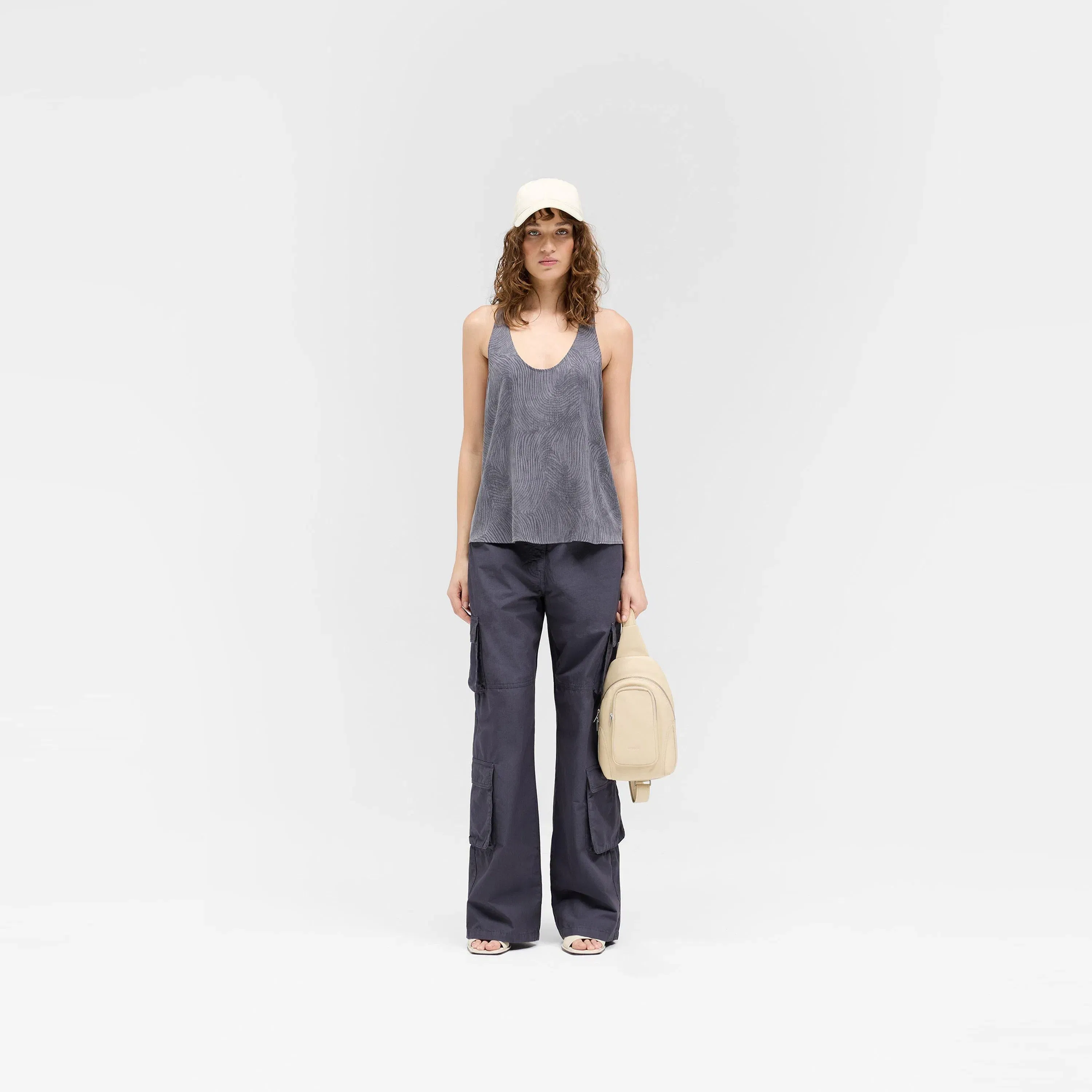 Fender Wide Leg Cotton Cargo Trousers