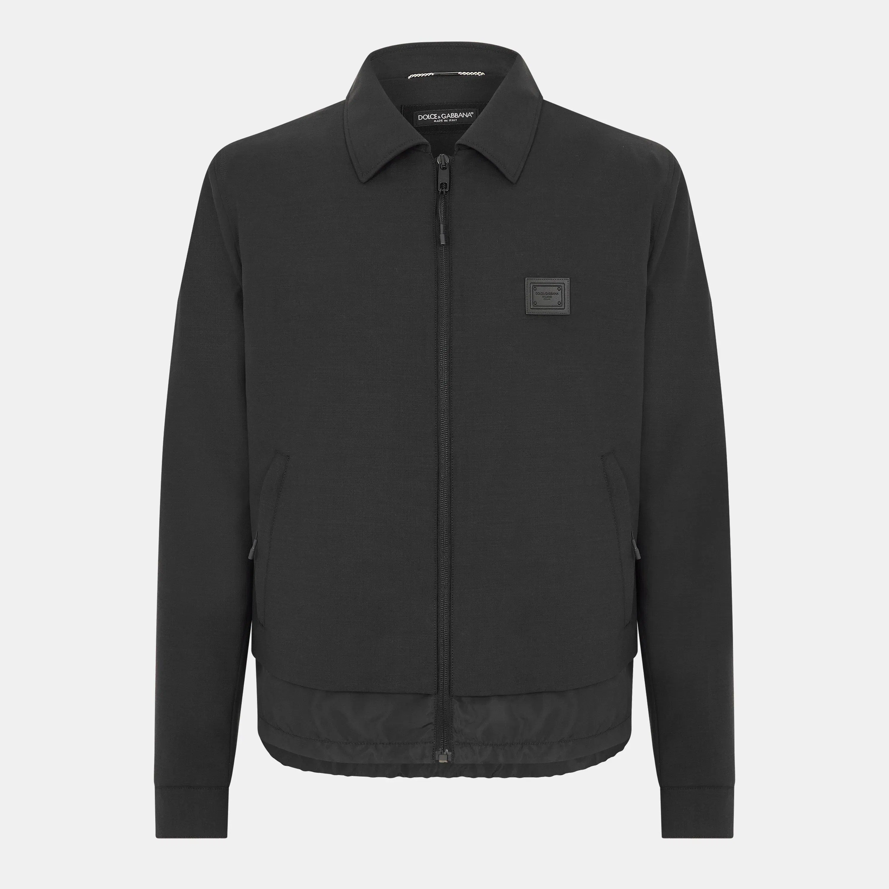 Structured Ribbed Cuff Harrington Jacket