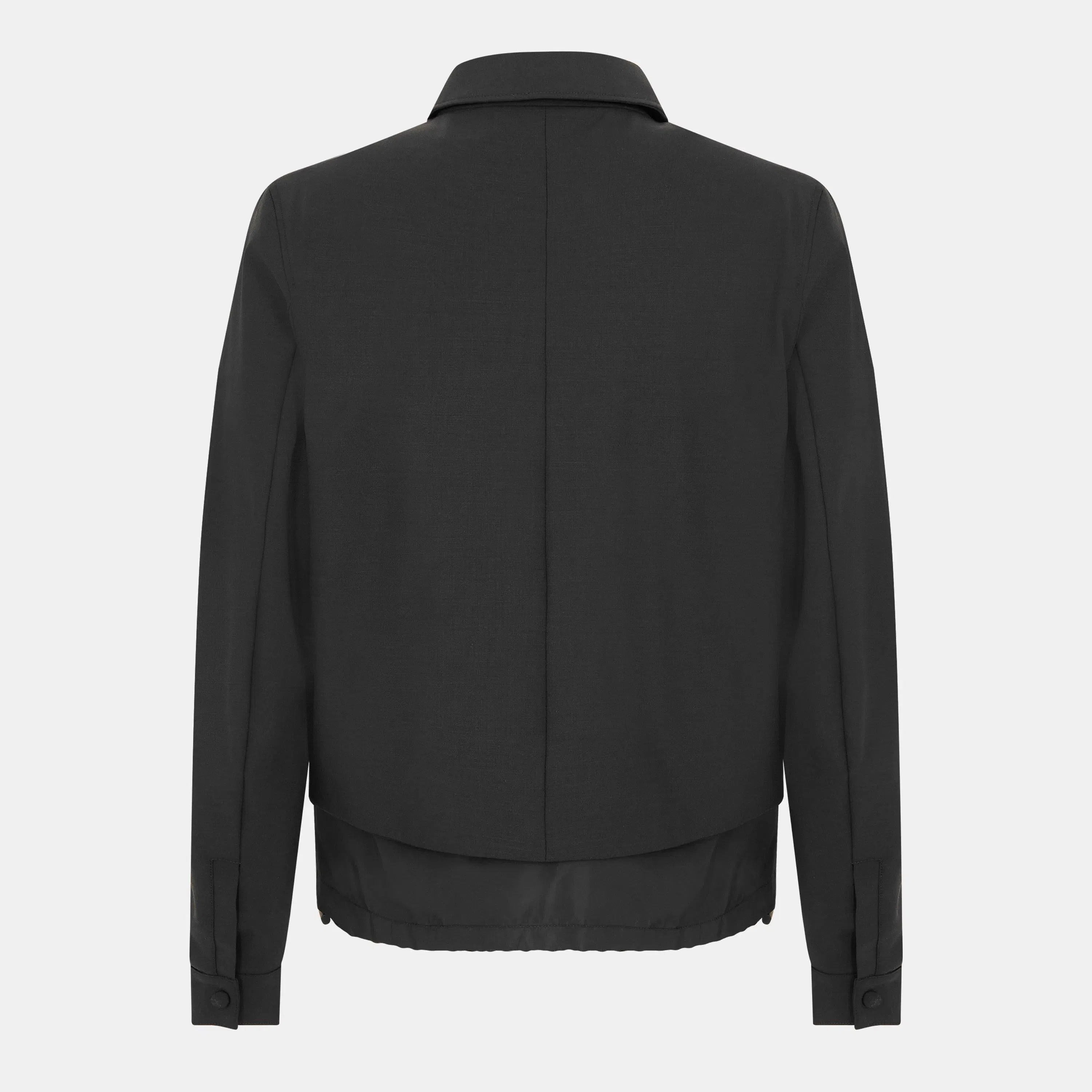 Structured Ribbed Cuff Harrington Jacket