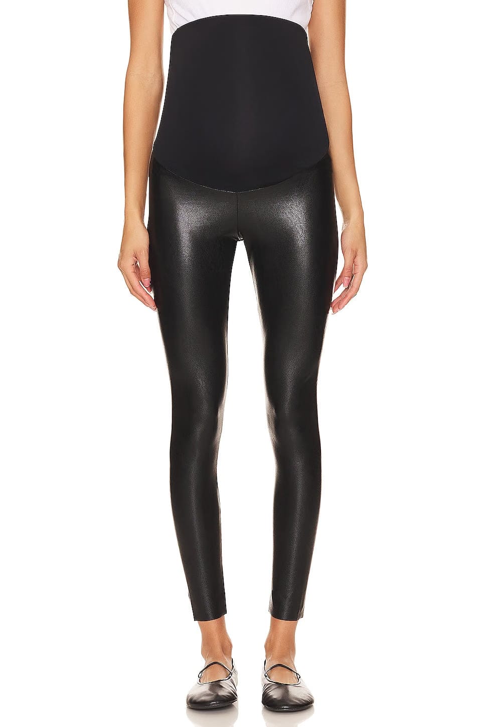 Commando Faux Leather Maternity Legging in Black