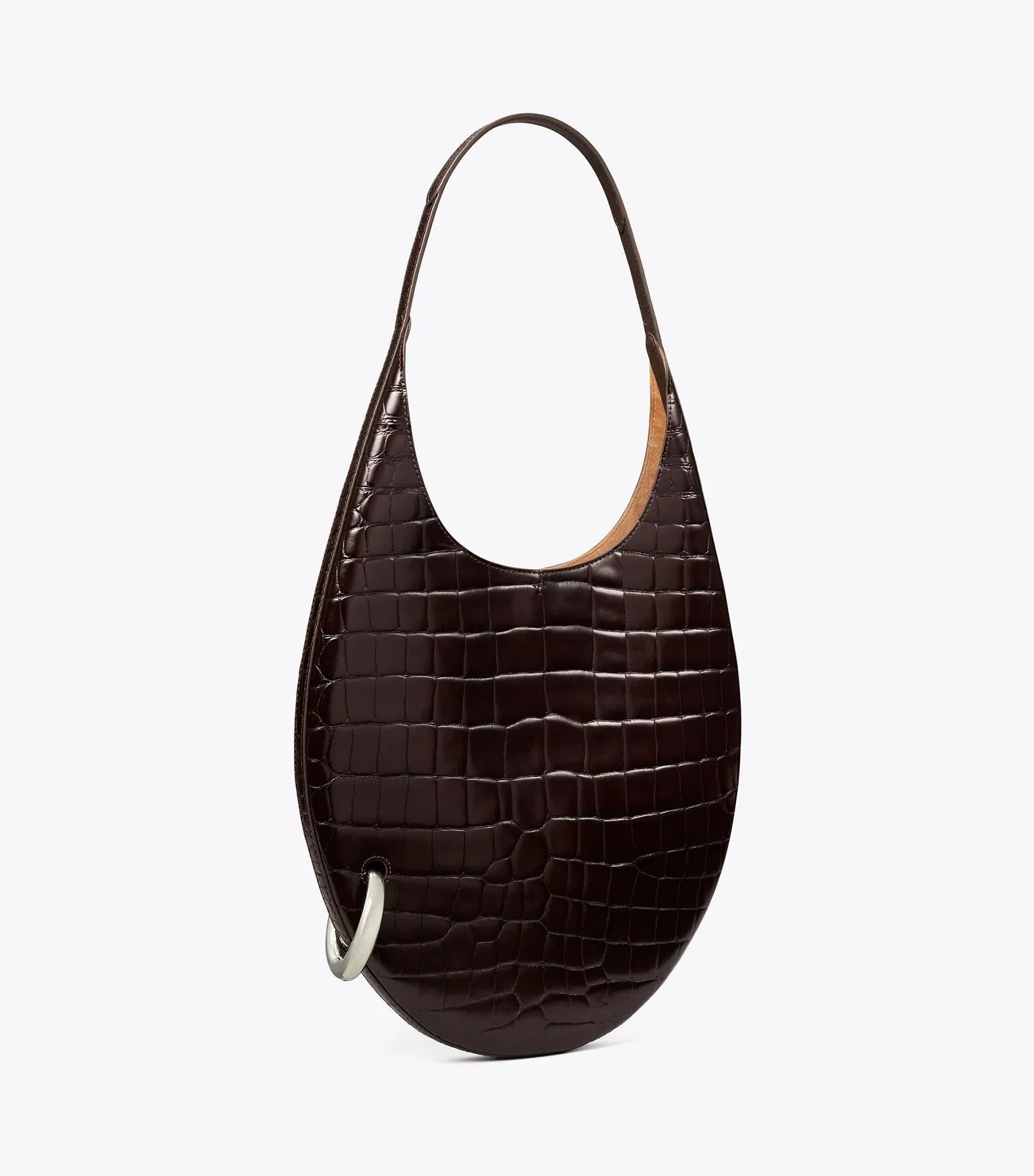 Pierced Croc-Embossed Bag