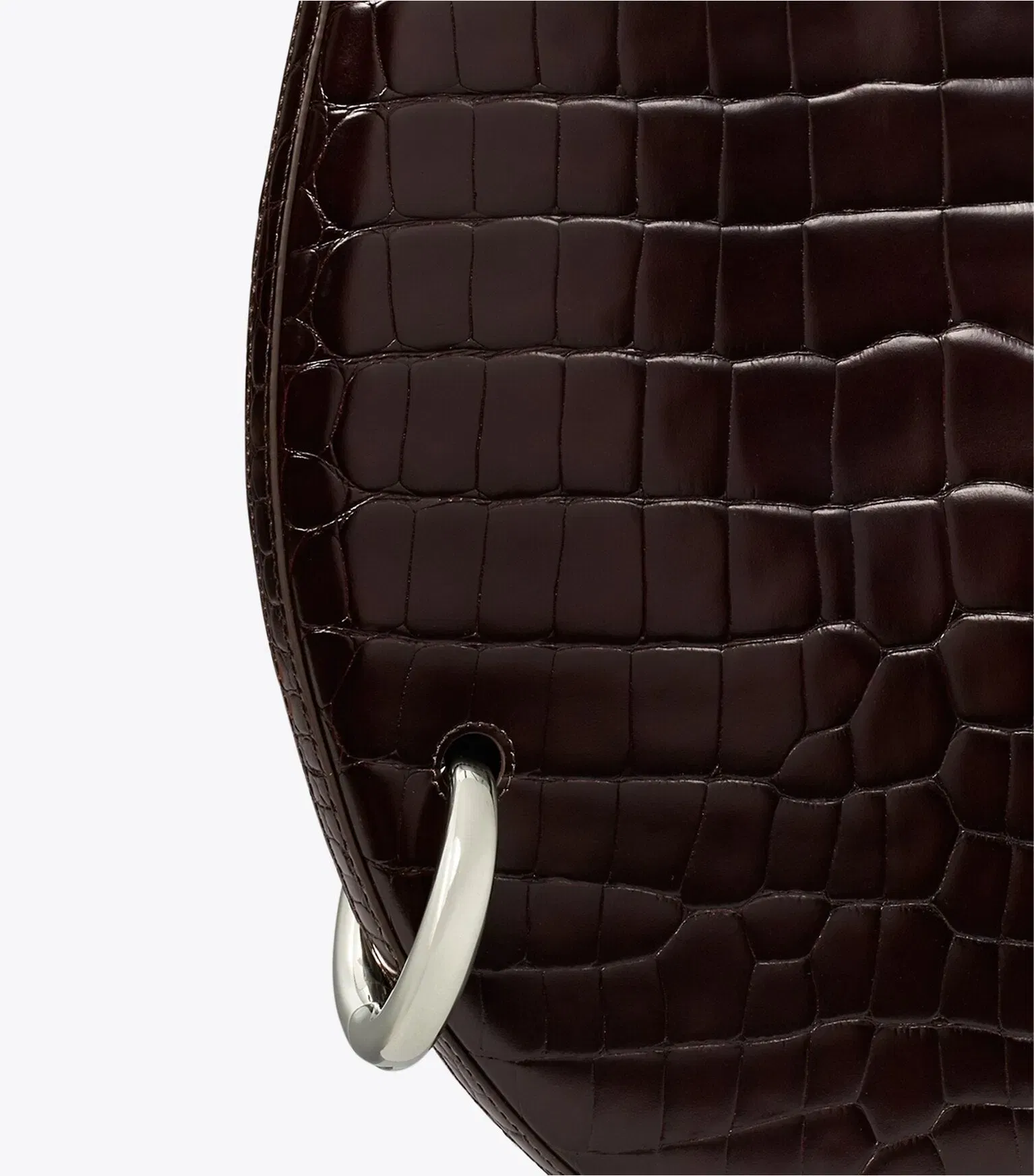 Pierced Croc-Embossed Bag