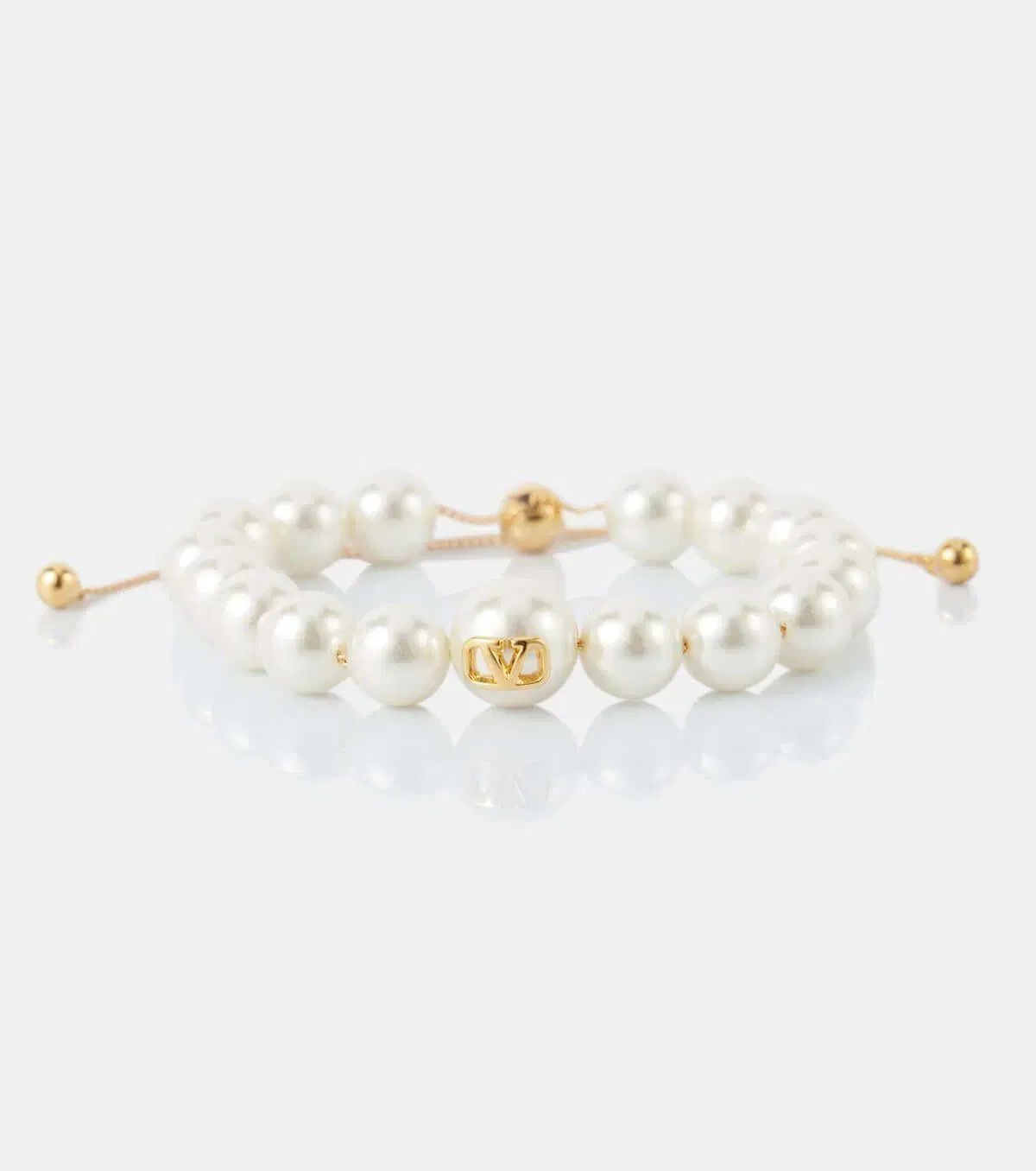 VLogo Signature faux pearl bracelet