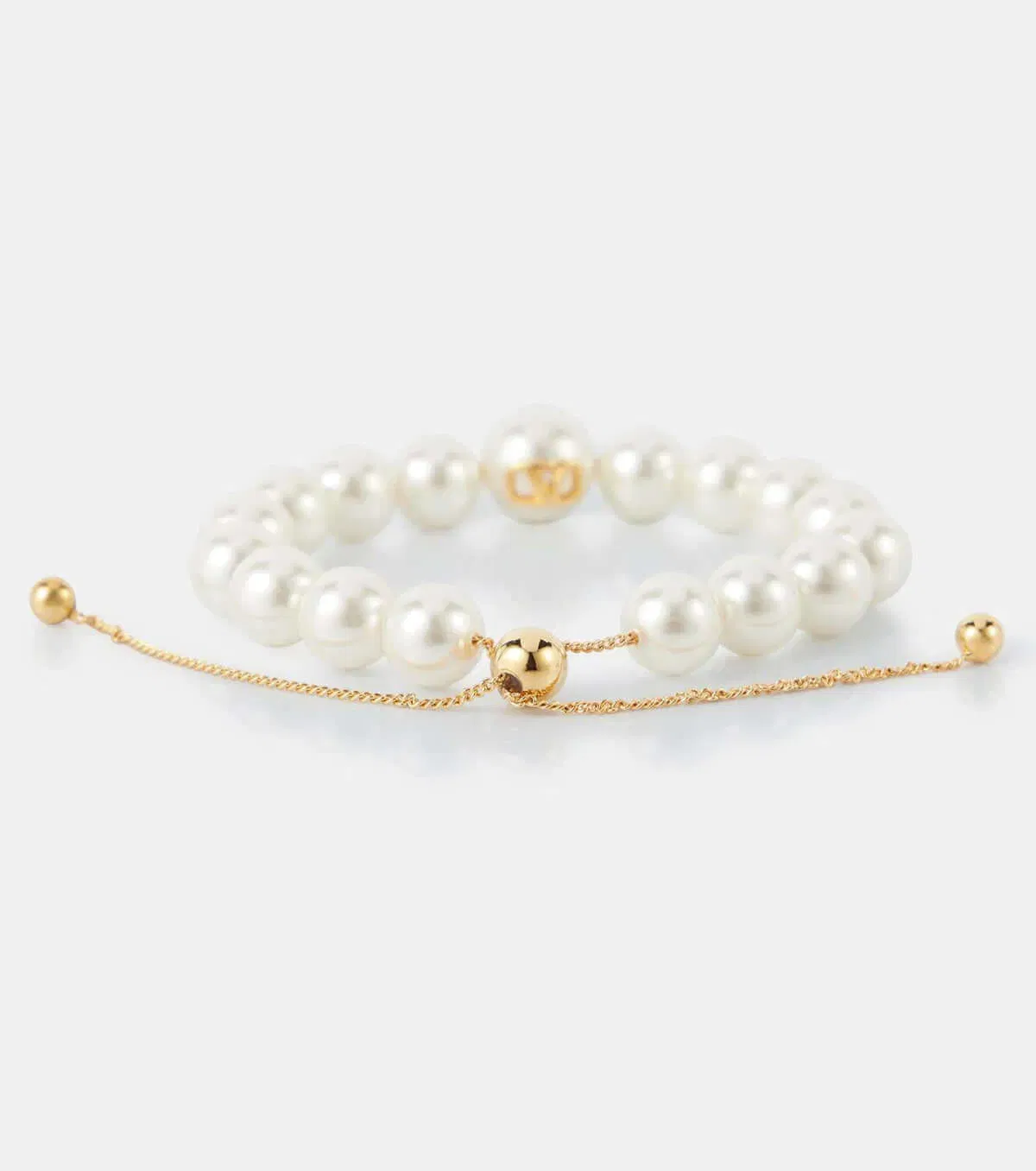 VLogo Signature faux pearl bracelet